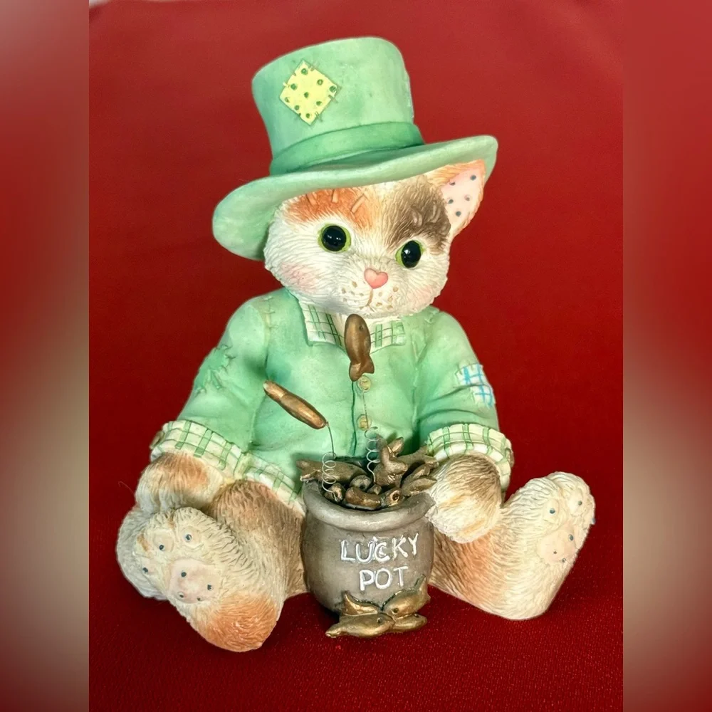 VTG ~ Calico Kittens ~ Fishin’ for Good Luck 🍀